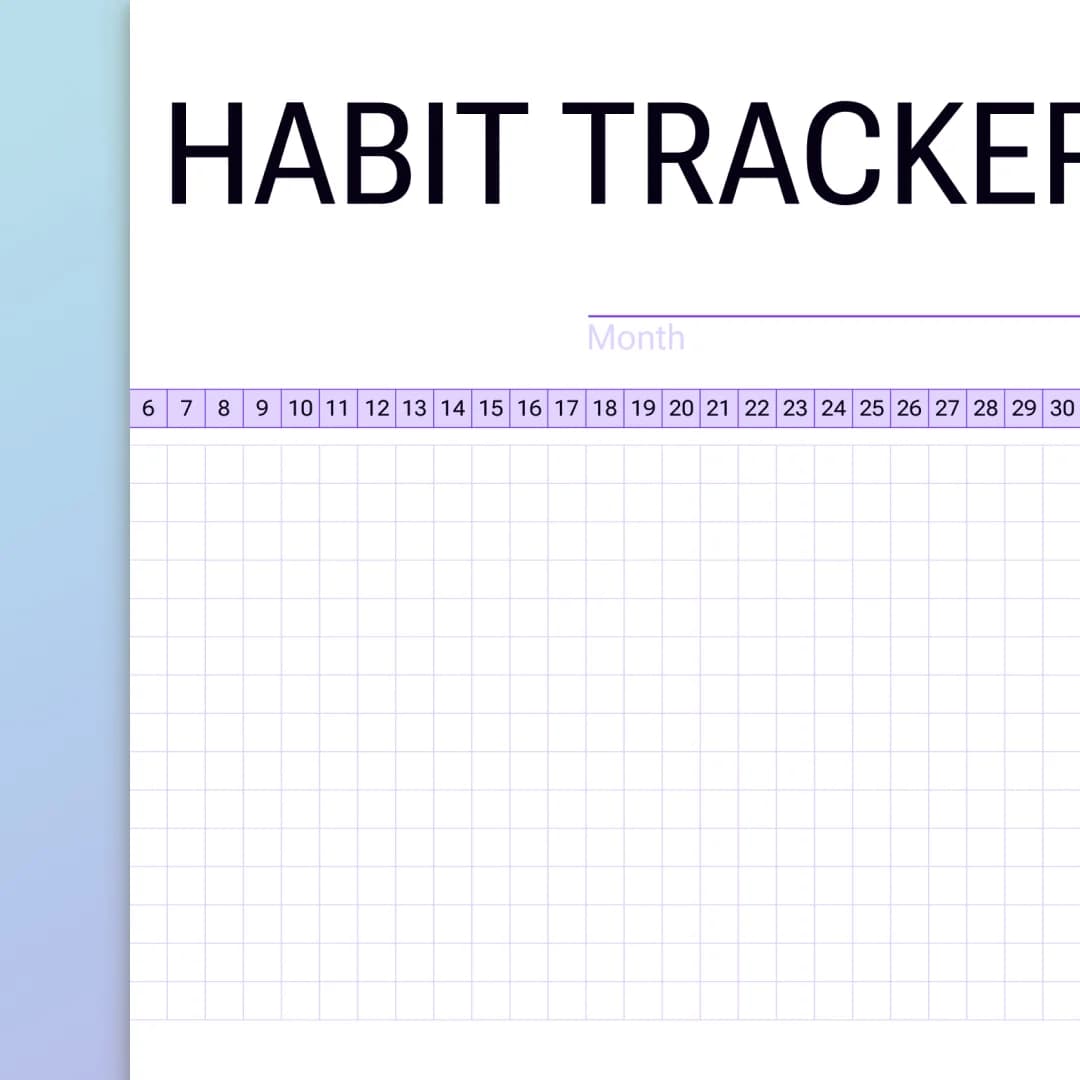 Free habit tracker ideas printable