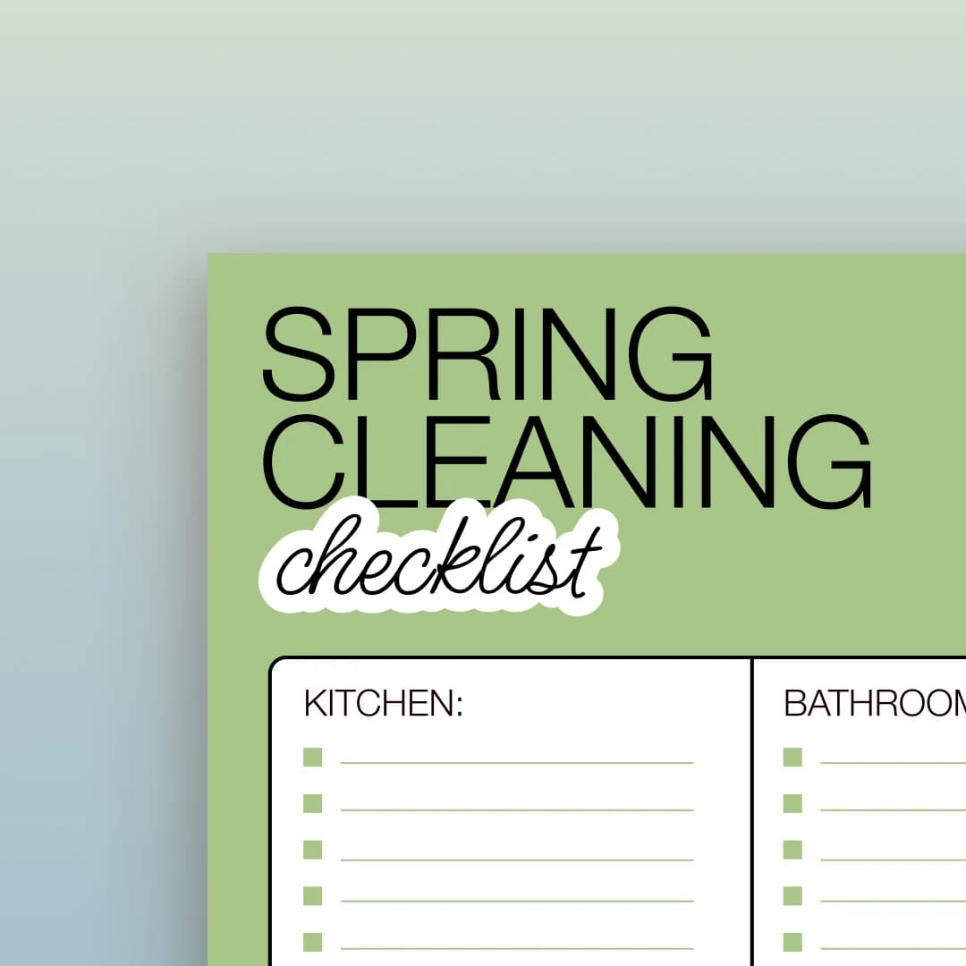 Free spring cleaning checklist printable