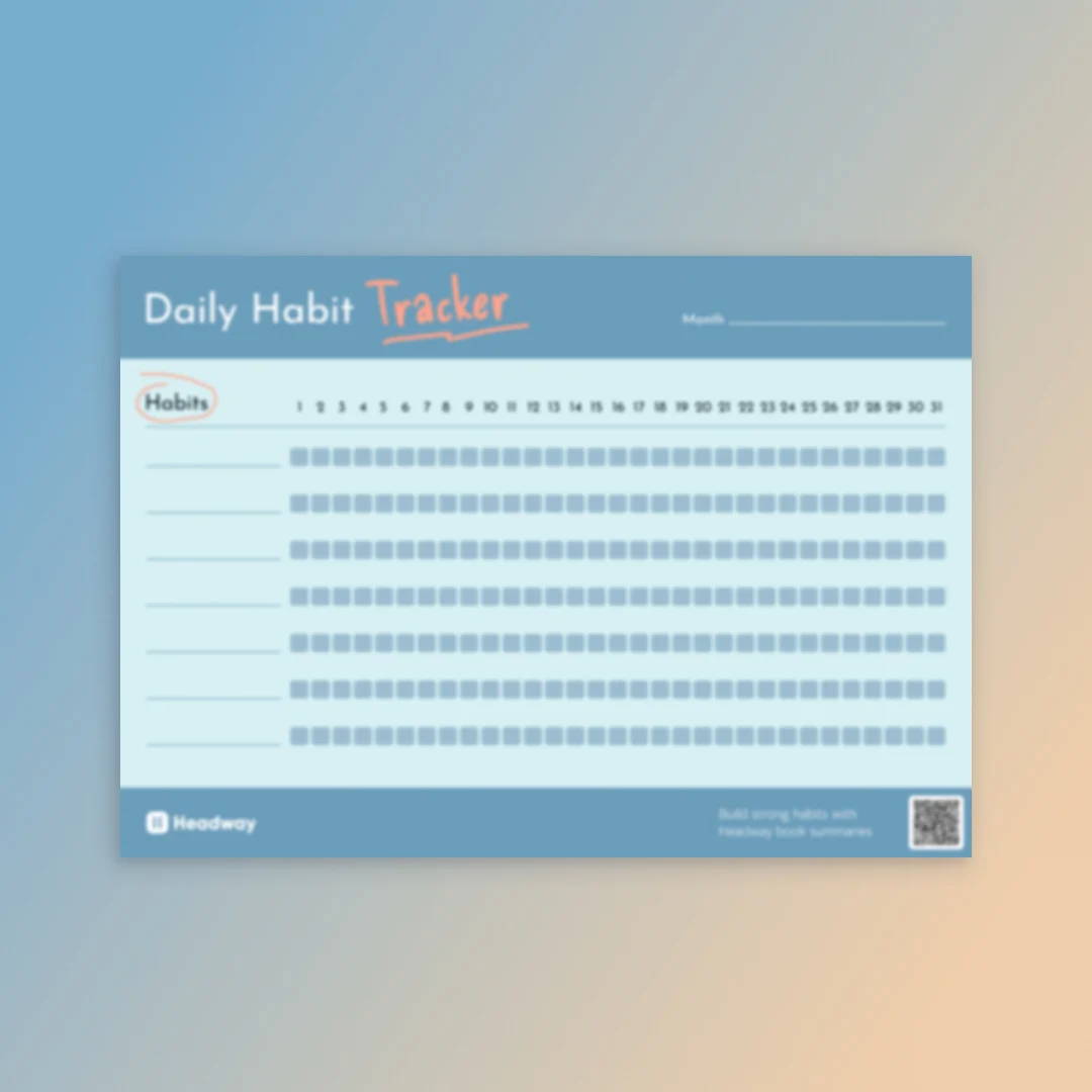 Printable daily habit tracker free
