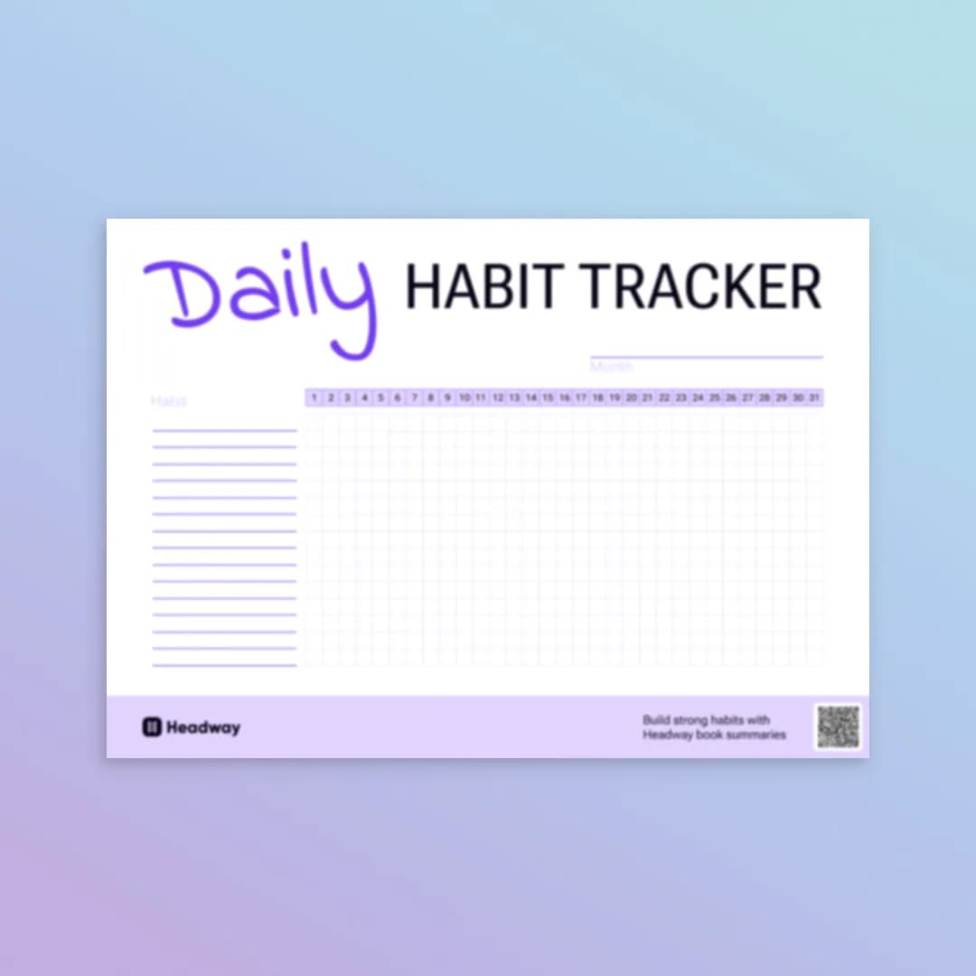 Printable habit tracker ideas free