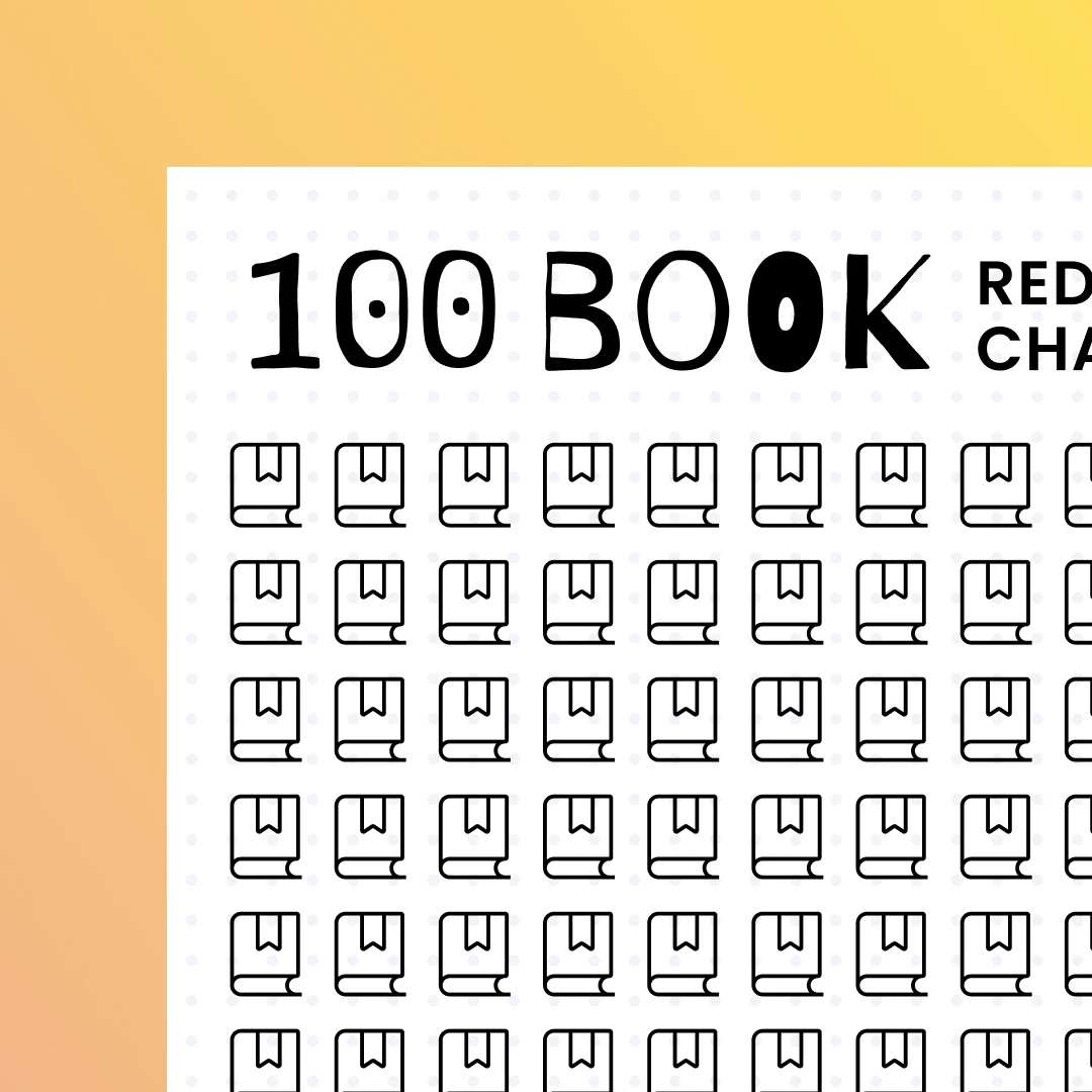 Printable free 100 book reading chart