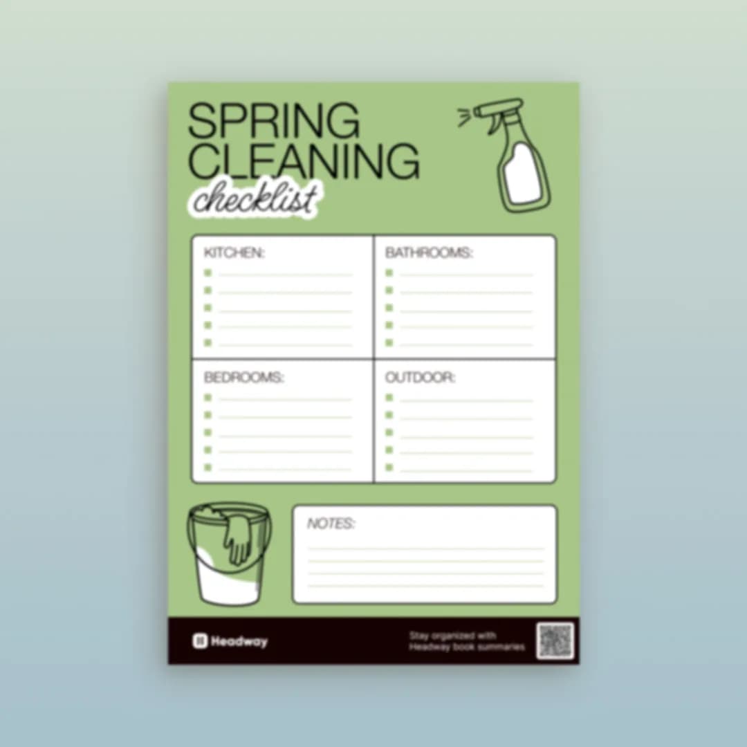 Printable spring cleaning checklist free