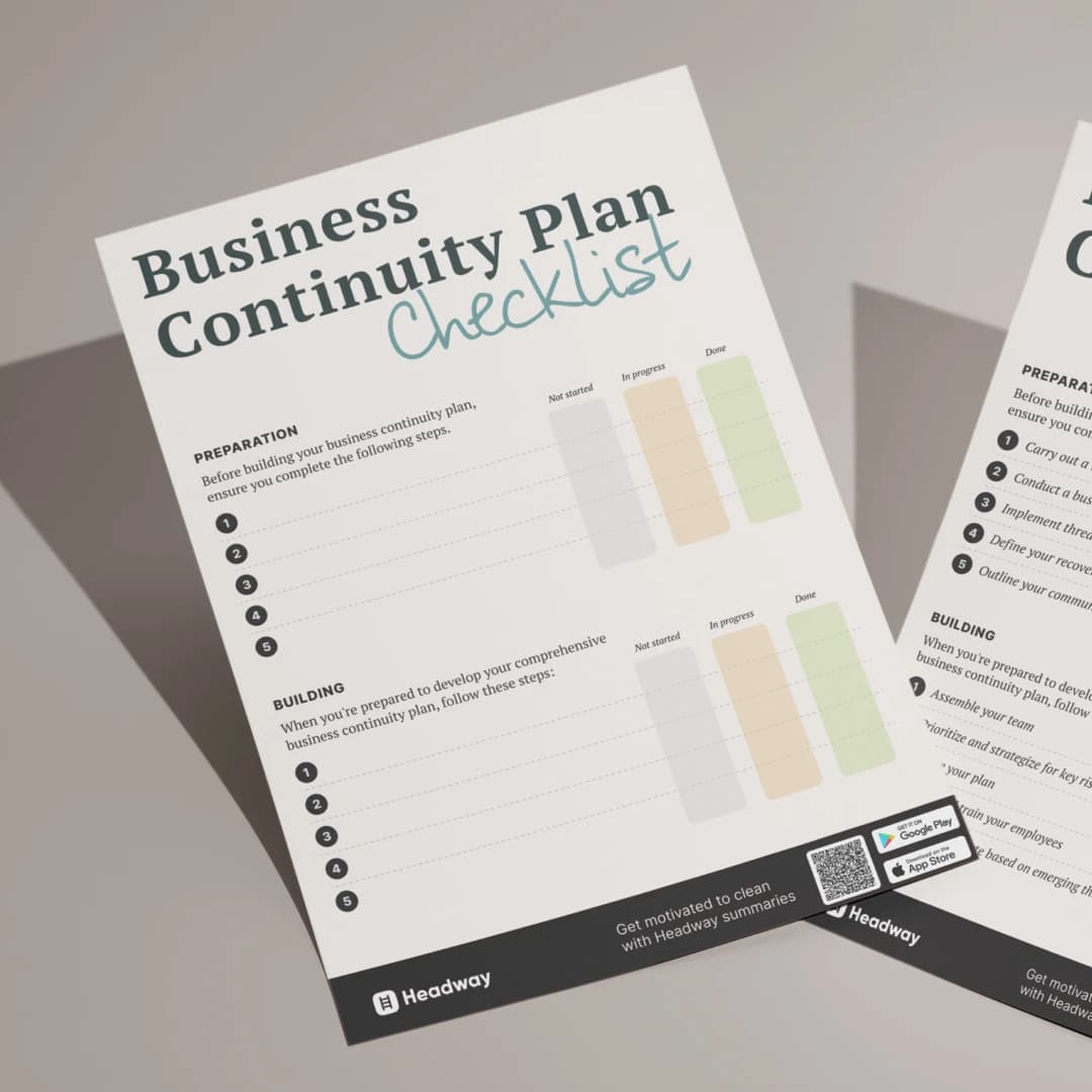 Business continuity plan checklist printable