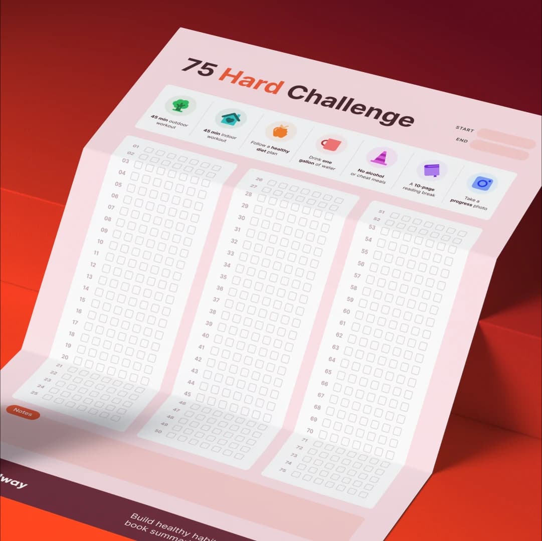 75 hard challenge printable