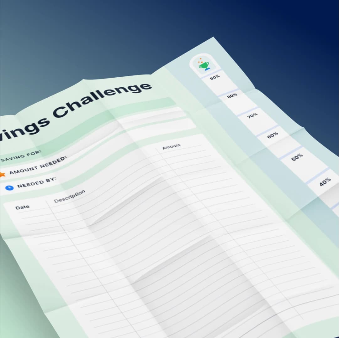 Monthly savings challenge printable