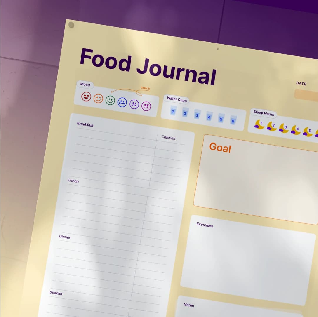 printable food journal