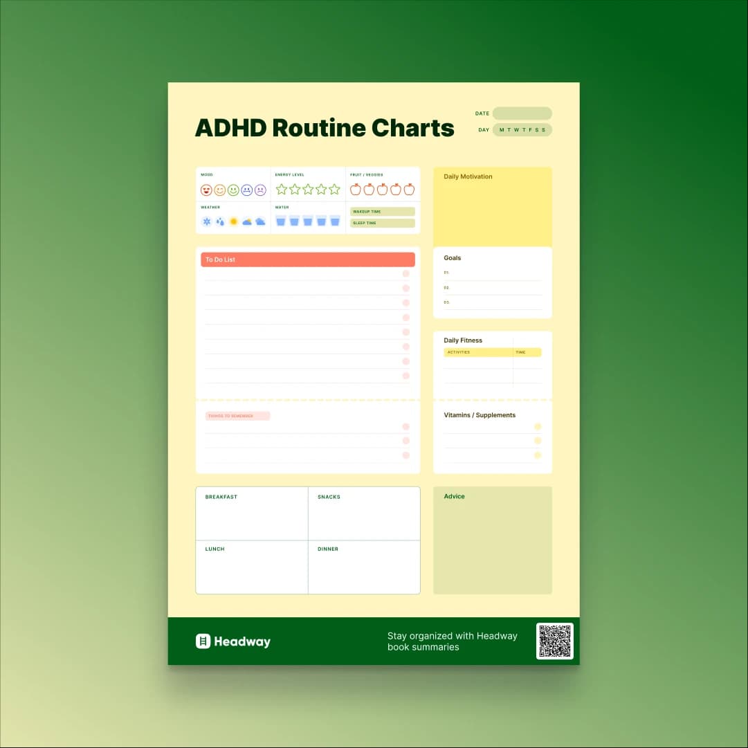 Free printable pdf ADHD Routine Charts