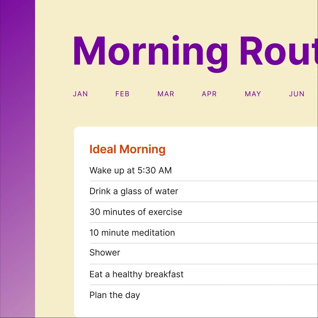 Morning routine checklist free pdf