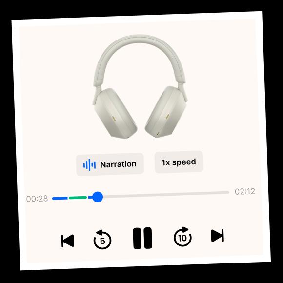 AirPods Max and audio player