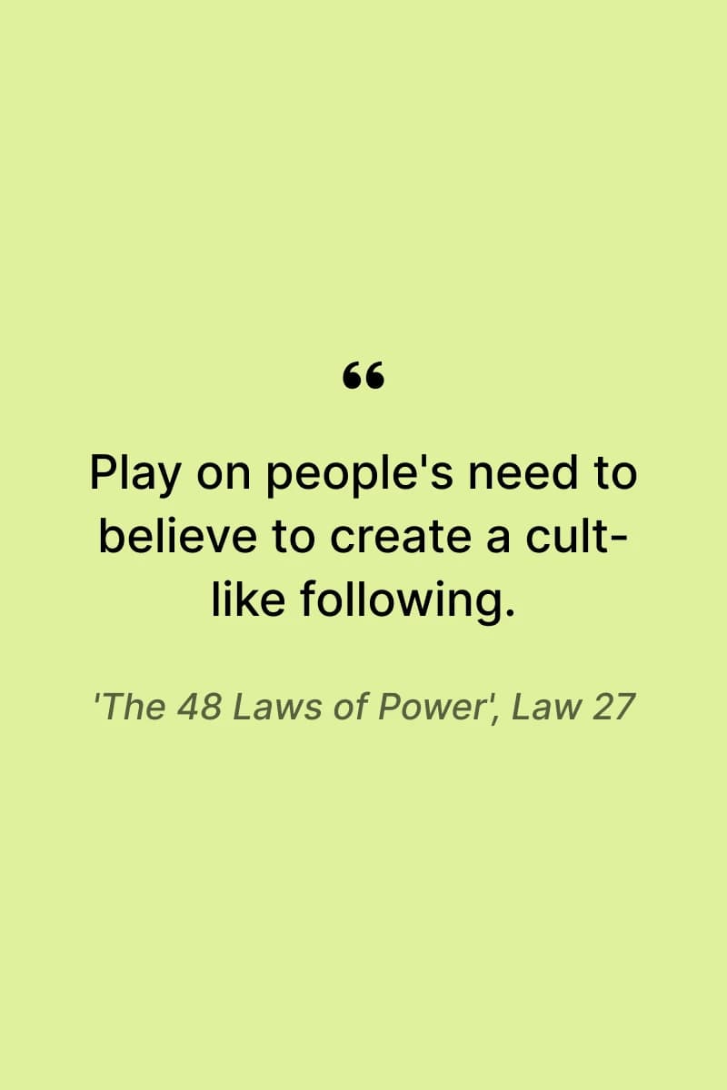 law-of-power-27-cultlike-following