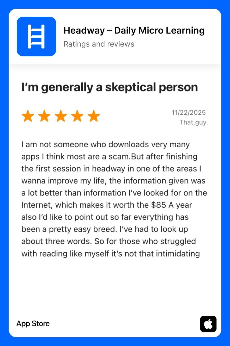 Headway app review