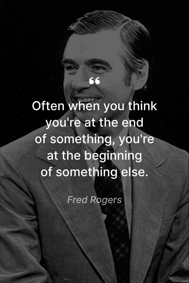 Fred Rogers quote retirement card