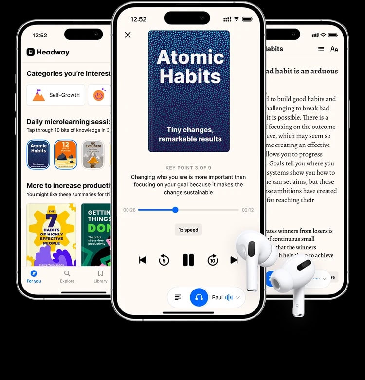 Headway-Tailored 15-Minute Book Summaries And Insights 
