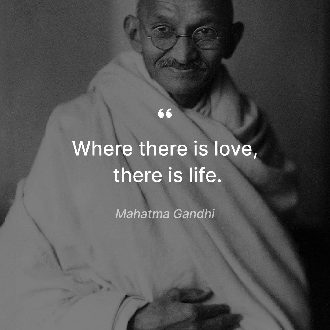 Mini Heartfelt Love Messages For Him Mahatma Gandhi Quote
