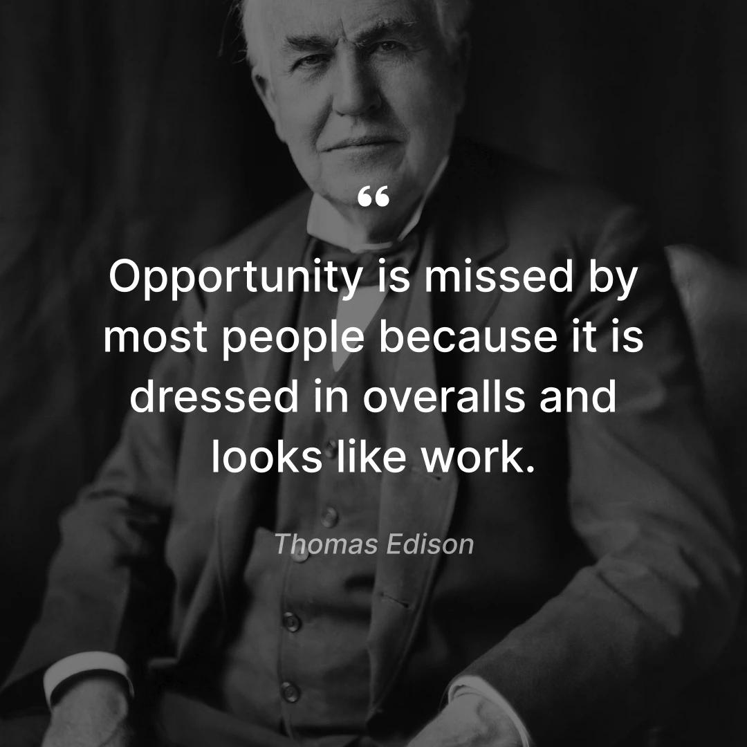 funny motivational quotes work - thomas edison