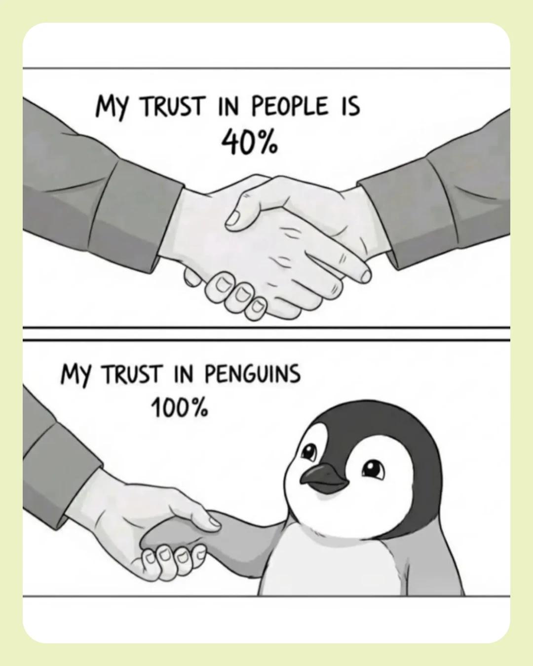 The Nihilist Penguin penguin viral meme in drawing style