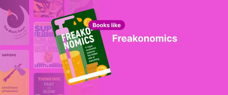 Book cover of Freakonomics by Steven D Levitt and Stephen J Dubner, featuring a graphic of a soda bottle with coins representing hidden economics 1x
