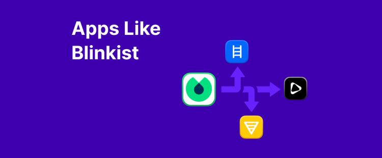 Apps like blinkist places neat the arrows that point Headway, Shortform and BeFreed logos