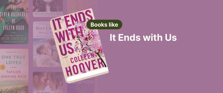 Book cover of It Ends with Us by Colleen Hoover, featuring a floral design with pink and purple hues, symbolizing love and heartbreak