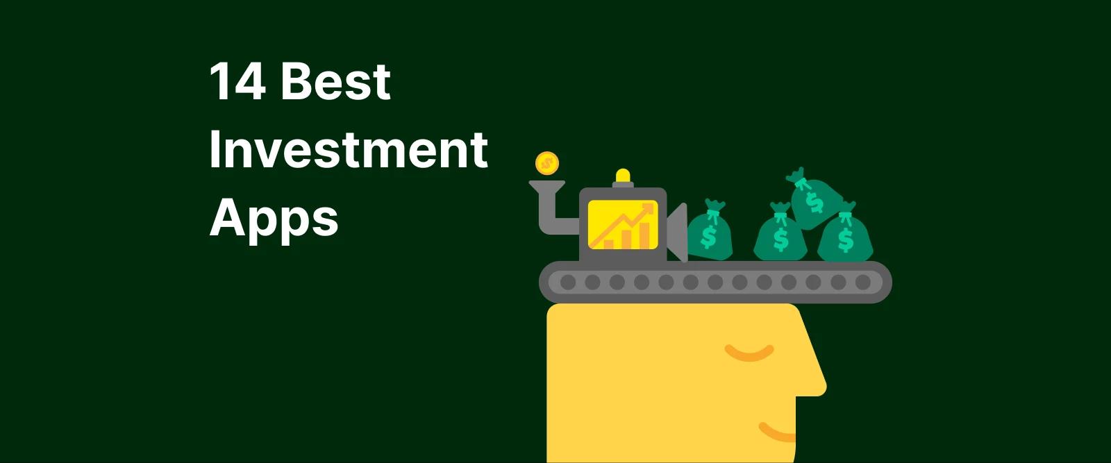 Illustration of a human head with a conveyor belt carrying money bags and gold bars, representing best investment apps for beginners