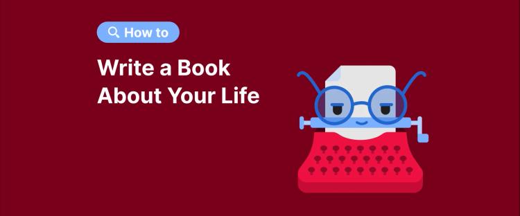 Book About Your Life An old typewriter with paper in it, wearing round transparent glasses