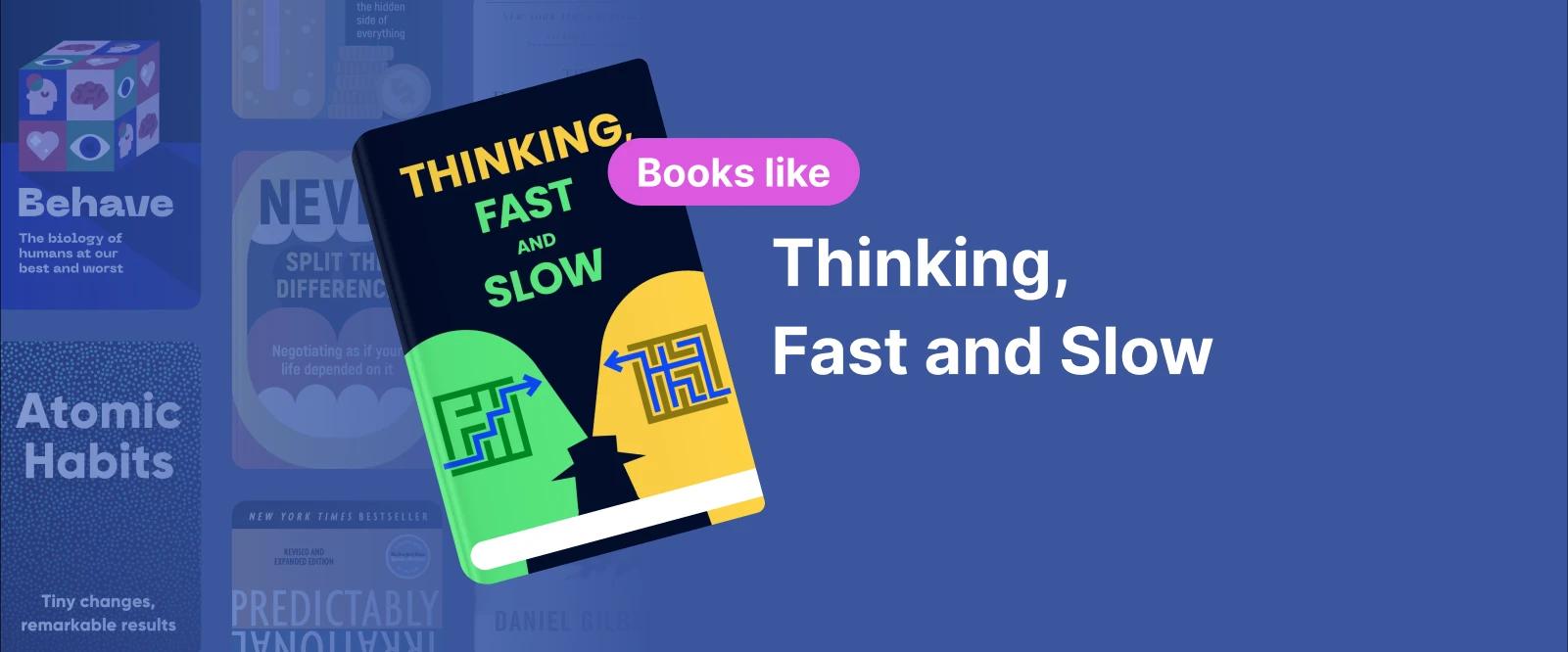 Book cover of Thinking, Fast and Slow by Daniel Kahneman with maze design, representing psychology and decision-making