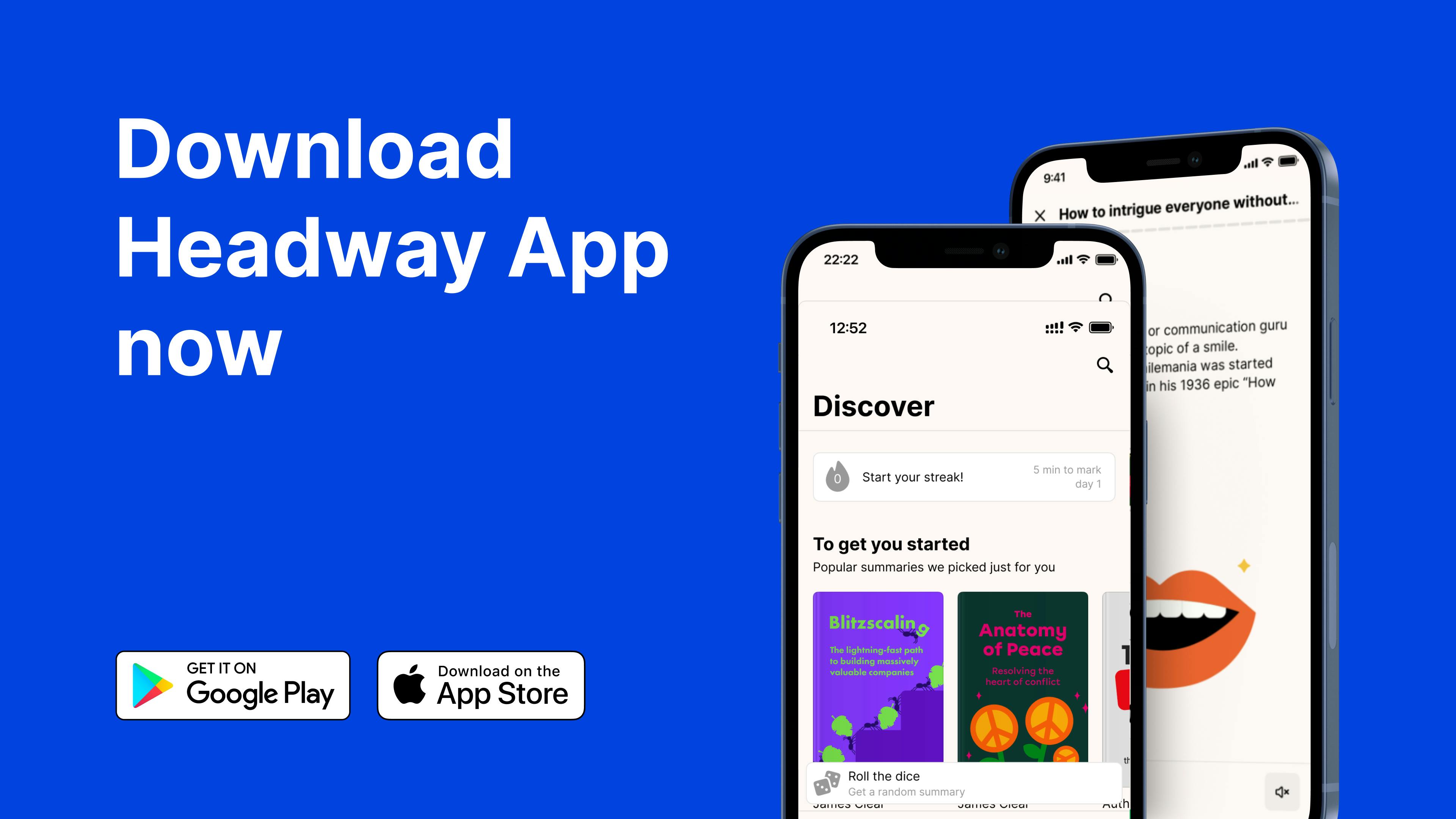 Download Headway App now