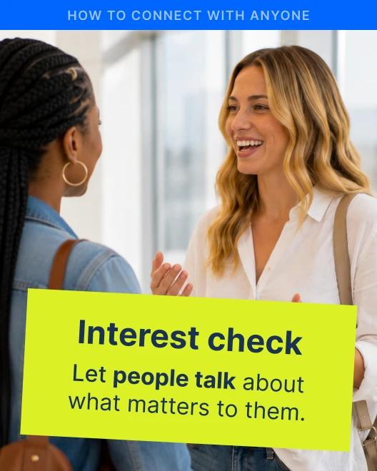 Two women having a friendly conversation near bright windows, illustrating how to talk to anyone through genuine communication