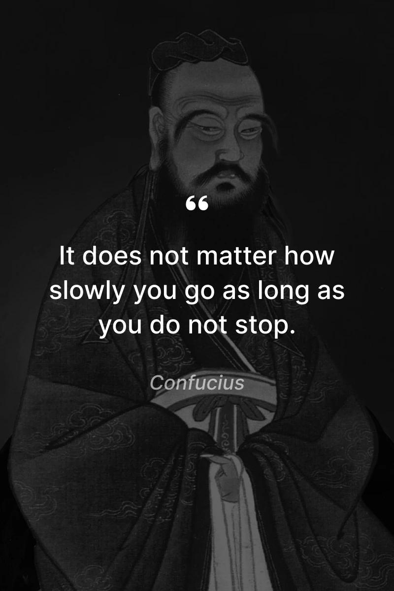 trust the process - Grayscale illustration of Confucius