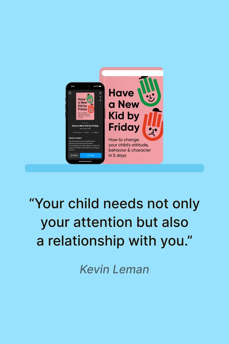 Book and phone mockups with Kevin Leman quote - parenting quotes