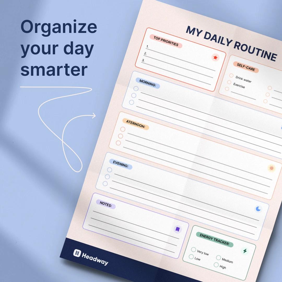 Free Printable Daily Routine Chart — Download your PDF