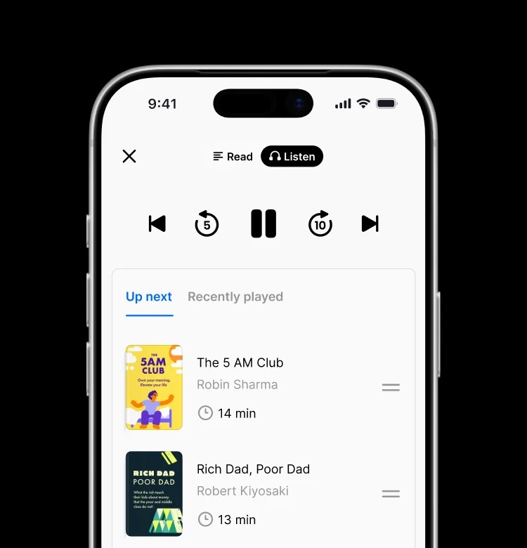 Best book summary app — app that summarizes books for quick learning and personal growth, Headway